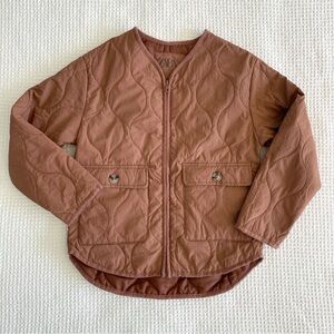 Zara Girls Chocolate Quilted Jacket